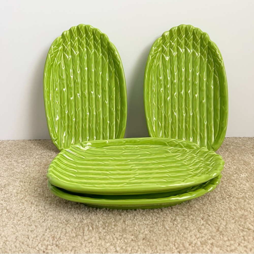 Majolica Asparagus Plates